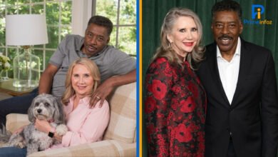 Ernie Hudson and his wife Linda Kingsberg posing together in a family portrait and at a public event